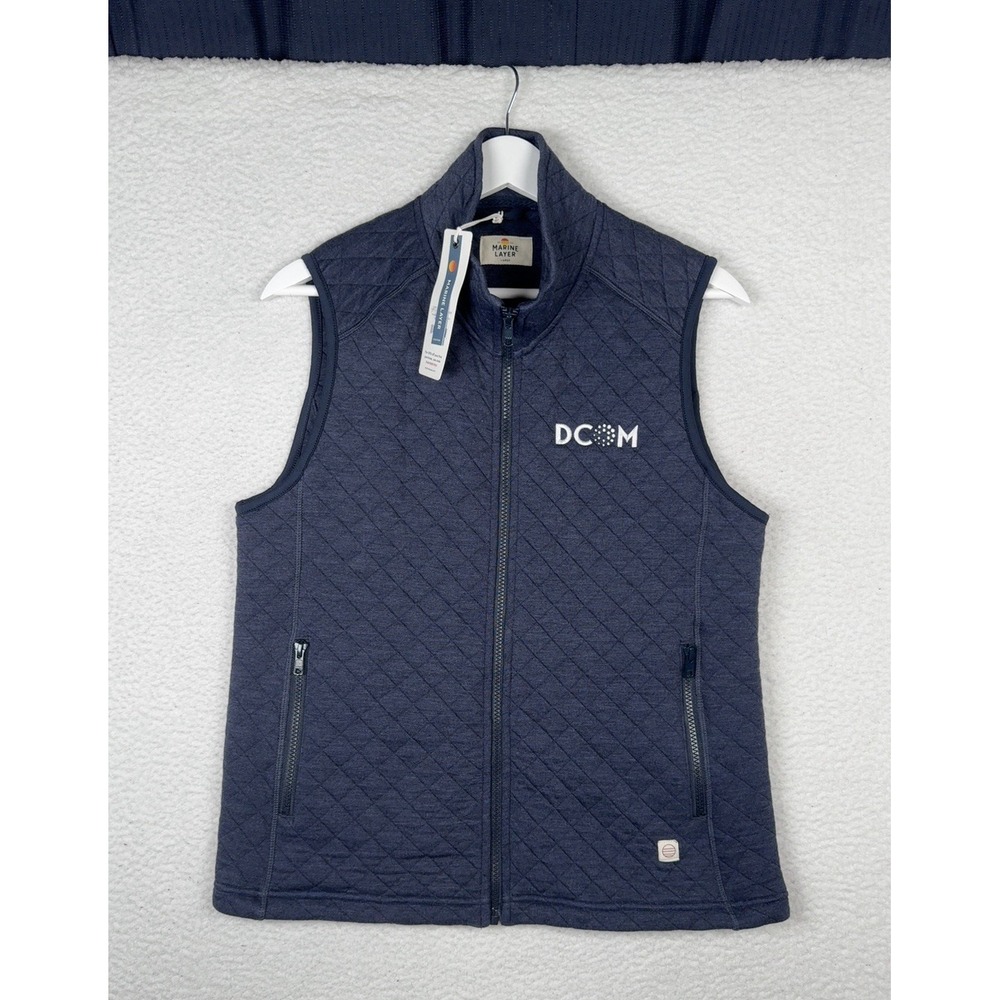 MARINE LAYER Corbet Vest Navy Heather - Women's L - NEW - DCOM